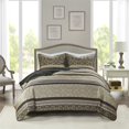 thumbnail image 2 of Housse Jacquard Réversible Madison Park Paige en Noir, 2 of 14