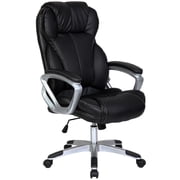 2xhome Modern High Back Tall Ribbed PU Leather Swivel Tilt Adjustable Chair Designer Boss Executive Management Manager Office Conference Room Work Task Computer
