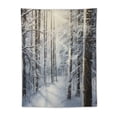 thumbnail image 5 of ONETECH  Winter Tapestry, Snow Covered Forest Idyllic Early Morning Scenery Seasonal Xmas Nature, Wall Hanging for Bedroom Living Room Dorm Decor, Black White Slate Blue, 5 of 7