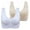 White+Beige, variant on M-6XL U-shaped Beauty Back Sports Bra Solid Yoga Running Vest Bra Wire Free Workout Fitness Bralettes One-piece Sports Crop Tops， 2 Pack