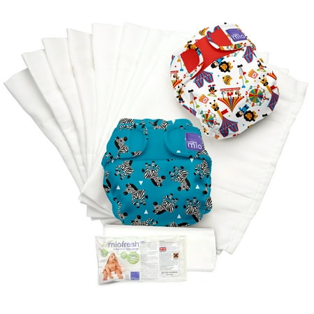 - Bambino Mio, miosoft cloth diaper set, carnival, size 2 (21lbs+)