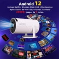 thumbnail image 3 of Mini Proyector AOSO Blanco con Android 12 Soporte 1080P para Cine en Casa, 3 of 7