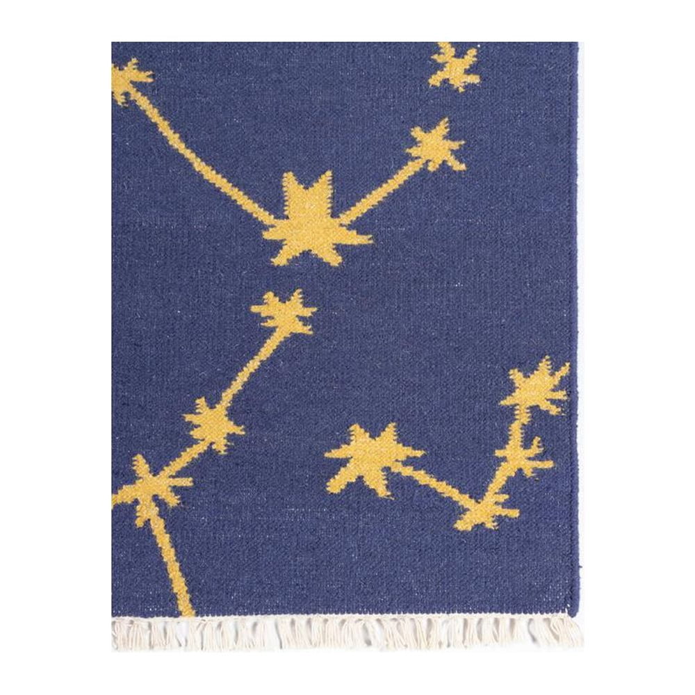 Momeni Indoor/Outdoor Geometric Contemporary Area Rugs, Blue/Yellow