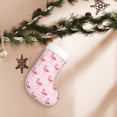thumbnail image 7 of Yiaed Cute Flamingo with Heart Print Christmas Stockings, Christmas Stockings Hanging Ornaments, Christmas Stockings for Family Christmas Holiday Decorations, 7 of 7