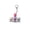 A004- D, variant on Dumpling Squeeze Keychain with Light Up Buttons and Sliding Lobster Clasp, Blue and Pink, for Backpack, Relaxation Toys
