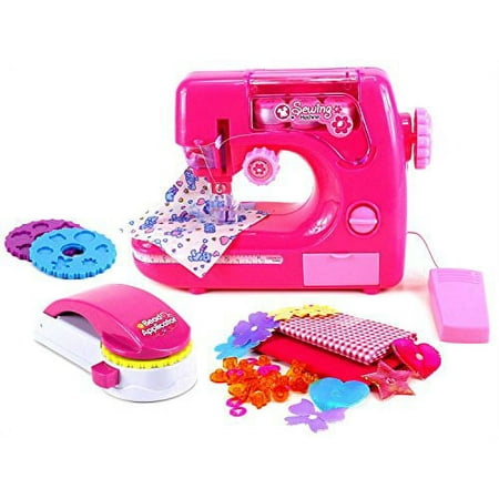 My Magical Princess Pretend Play Chidlren's Battery Operated Toy Sewing Machine & Bead Applicator Deluxe Combo Playset