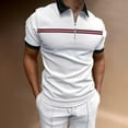 thumbnail image 2 of Sngxgn Men's Short Sleeve Polo Shirt(White,S), 2 of 5