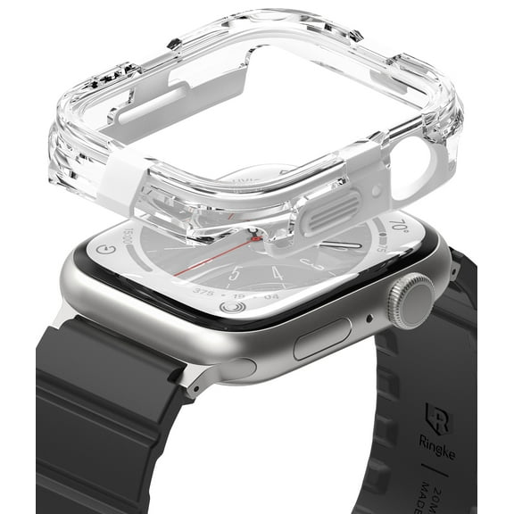 Ringke Fusion Bumper Compatible with Apple Watch 9 / 8 / 7 45mm, Apple Watch SE / 6 / 5 / 4 44mm Case, Double-layer Cover for Women, Men - White
