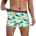 thumbnail image 2 of Kdxio Men's Boxer Briefs with Cute Dinosaur Blue Green Print - Comfortable and Breathable Underwear for Everyday Wear, 2 of 7