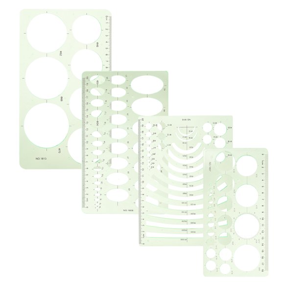 Zehuanyu 4 Pcs Face Paint Stencils Drawing Template Set Student 25.00X14.40X0.20CM Green