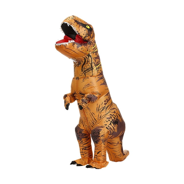 Disfraz De Dinosaurio Modelo de dinosaurio de dibujos animados, animal inflable para disfraces de Halloween (marrón) Tmvgtek Libre de BPA
