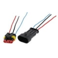 thumbnail image 6 of jiaping 4xCar HID Electrical Wire Plug w/ 14AWG Cable Wire Harness Clips 3pin, 6 of 9