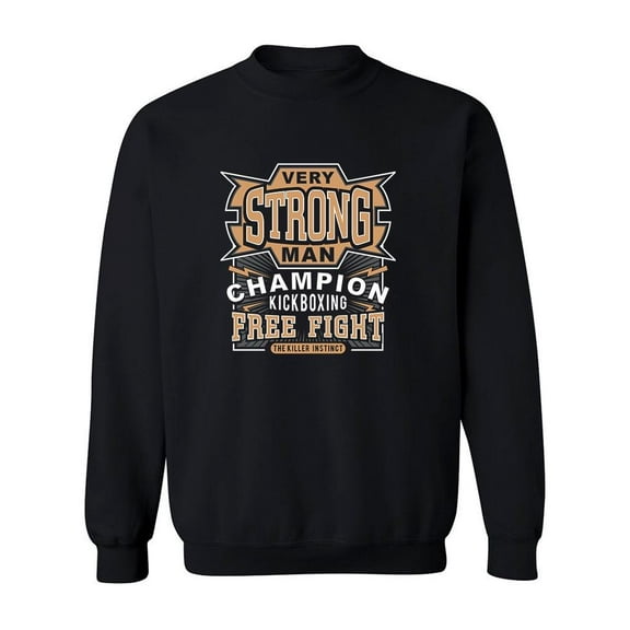 Kickboxing Free Fight Sweatshirt Men -Image by Shutterstock, Male 4X-Large