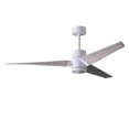 thumbnail image 2 of Super Janet three-blade ceiling fan in Gloss White finish with 60” solid barn wood tone blades and dimmable LED light kit&nbsp;, 2 of 5