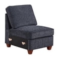 thumbnail image 5 of Devion Furniture 8-Piece Upholstered Modern Chenille Sectional in Black, 5 of 10
