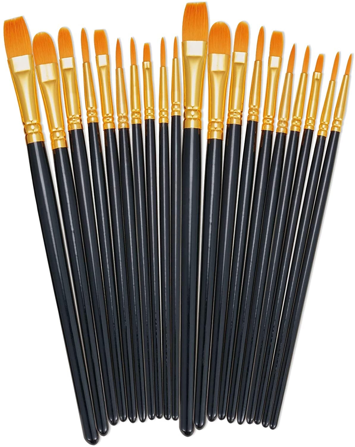 60 Pack Paint Brushes Sets for Acrylic All Purpose Nylon Hair Watercolor Painting Brush Kits Art Crafting