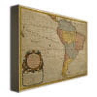 Trademark Art 'Map of South America, 1700' Canvas Art by Guillaume Delisle