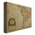 thumbnail image 2 of Trademark Art 'Map of South America, 1700' Canvas Art by Guillaume Delisle, 2 of 3