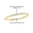 thumbnail image 4 of Cali Trove 10 KT Yellow Gold 1/20 TDW Round White Diamond Wedding Band Ring for Women, 4 of 7