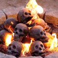 thumbnail image 1 of Halloween Human Skull Decoration Reusable Fire Pit Skulls For Campfire Favors, 1 of 5