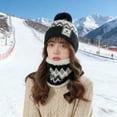 thumbnail image 5 of Rechargeable Heated Winter Hat and Scarf Set with Adjustable Temperature Control for Outdoor Adventures, 5 of 5