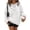 White #1, variant on WULMLEO Women's Casual Solid Zip Up Hoodies Long Sleeve Sweatshirts Leopard Hooded Sweatshirt Tops White M