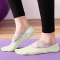 thumbnail image 2 of Posijego 1 Pairs Yoga Socks for Women Non Slip Ankle Socks Athletic Dance Socks for Pilates Ballet Workout, 2 of 7
