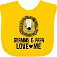 thumbnail image 3 of Inktastic Grammy and Papa Love Me Grandson Lion Boys Baby Bib, 3 of 4
