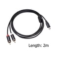thumbnail image 5 of Tipo-C A 2 Rca Cable adaptador de aleación de aluminio para altavoz 1 a 2 divisor Y tipo C a 2 cables RCA, 5 of 5