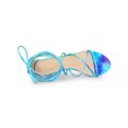 thumbnail image 4 of BLISSFUL STEP Women's Shoes Tie-Dye Strappy Lace-Up Open Toe Kitten Heels Sandals  Green 7, 4 of 7