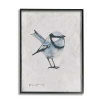 Stupell Wren Bird Animal Painting Animals & Insects Painting Black Framed Art Print Wall Art