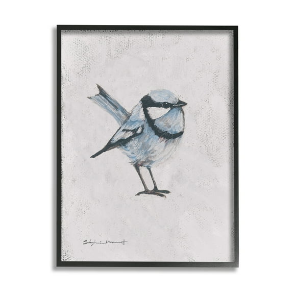 Stupell Wren Bird Animal Painting Animals & Insects Painting Black Framed Art Print Wall Art