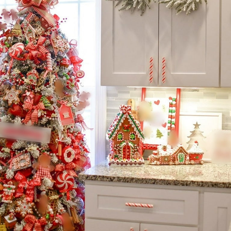 JIKNTTR Christmas Kitchen Cabinet 