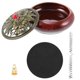 thumbnail image 1 of Ceramic Incense Cone Burner Red Holder with Retro Aesthetic for Home Use, 1 of 2