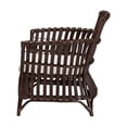 thumbnail image 3 of Pemberly Row Very Dark Brown Rattan Openwork Arm Chair with Cushion, 3 of 10