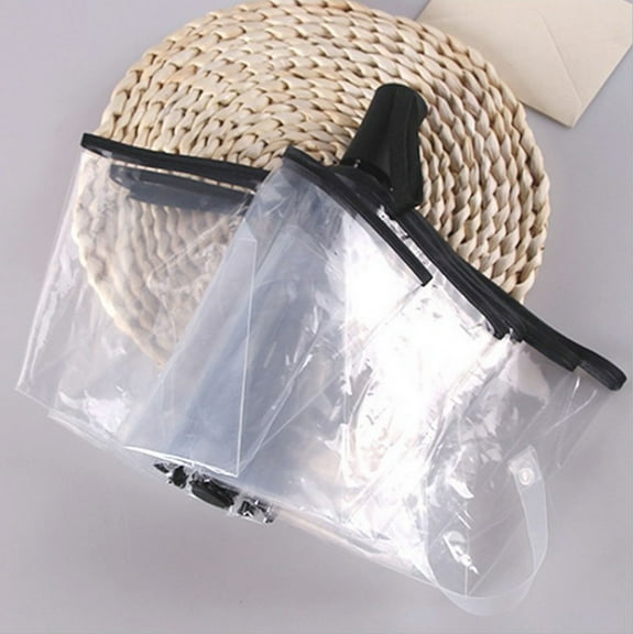 GOOHOCHY  Rain Umbrella Dome Folding Transparent Men and Women Travel