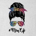 thumbnail image 5 of Wild Bobby, Mom Life Messy Hair Bun | Tie Dye Leopard Print Bandana | Funny Mother's Day Mother's Day Tri-Blend Racerback Sleeveless Top, Heather White, XL, 5 of 5