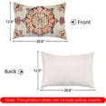 thumbnail image 5 of Boho Orange Throw Pillow Cover 12x20 Inches Carpet Pattern Antique Ethnic Decorative Pillow Cases Home Decor Square Pillowcase, 5 of 6