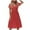 Red, variant on Slimming Summer Dresses for Women 2025 Boho Red A-Line Dress Short Sleeve Midi Floral Fall Dresses for Women 2025