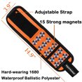 thumbnail image 4 of TOPXUAN Magnetic Wristband for Tools Holder Wrist Magnets 15 Magnets for Carpenter DIY Handyman Compatible with Screws Nails Drilling Bits Woodworking Tools for Men, 4 of 5