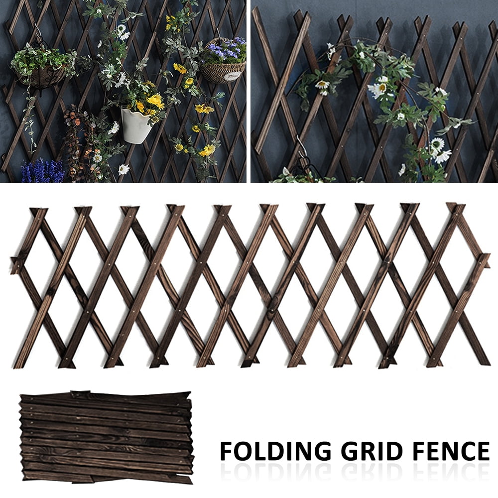 Expanding Wooden Wall Foldable Trellis Fence Climbing Vine Plants Garden Decor 
