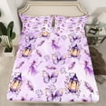 thumbnail image 2 of Homewish Purple Butterflies 4pcs Bed Sheets For Children Kids Teens,Dreamy Princess King Sheets,Kawaii Fairy Super Cozy Sheet Set,Luxury Bedroom Decor, 2 of 7