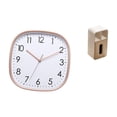 thumbnail image 1 of Reloj de pared para dormitorio, sencillo, grande, digital, caja de pañuelos de piel sintética, funda para papel de cocina, para sala de estar, dormito, 1 of 8