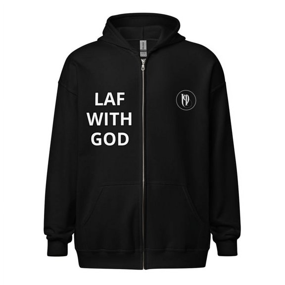 Laf With God I Unisex Zip Hoodie