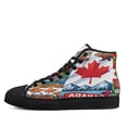 thumbnail image 3 of Canada Symbols Maple Leaf High Top Canvas Shoes Sneakers Black Size 6, 3 of 7