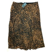 Polo Ralph Lauren BLACK Women's Leopard Skirt, US 16