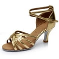 thumbnail image 5 of Htigea Prime Deals Women Ballroom Dance Shoes for Social Performance Professional Latin Practice Dancing Sandals 2.5" Heel, 5 of 5