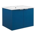 thumbnail image 1 of Pemberly Row Modern Wood Wall-Mount Bathroom Vanity in Navy/White, 1 of 11