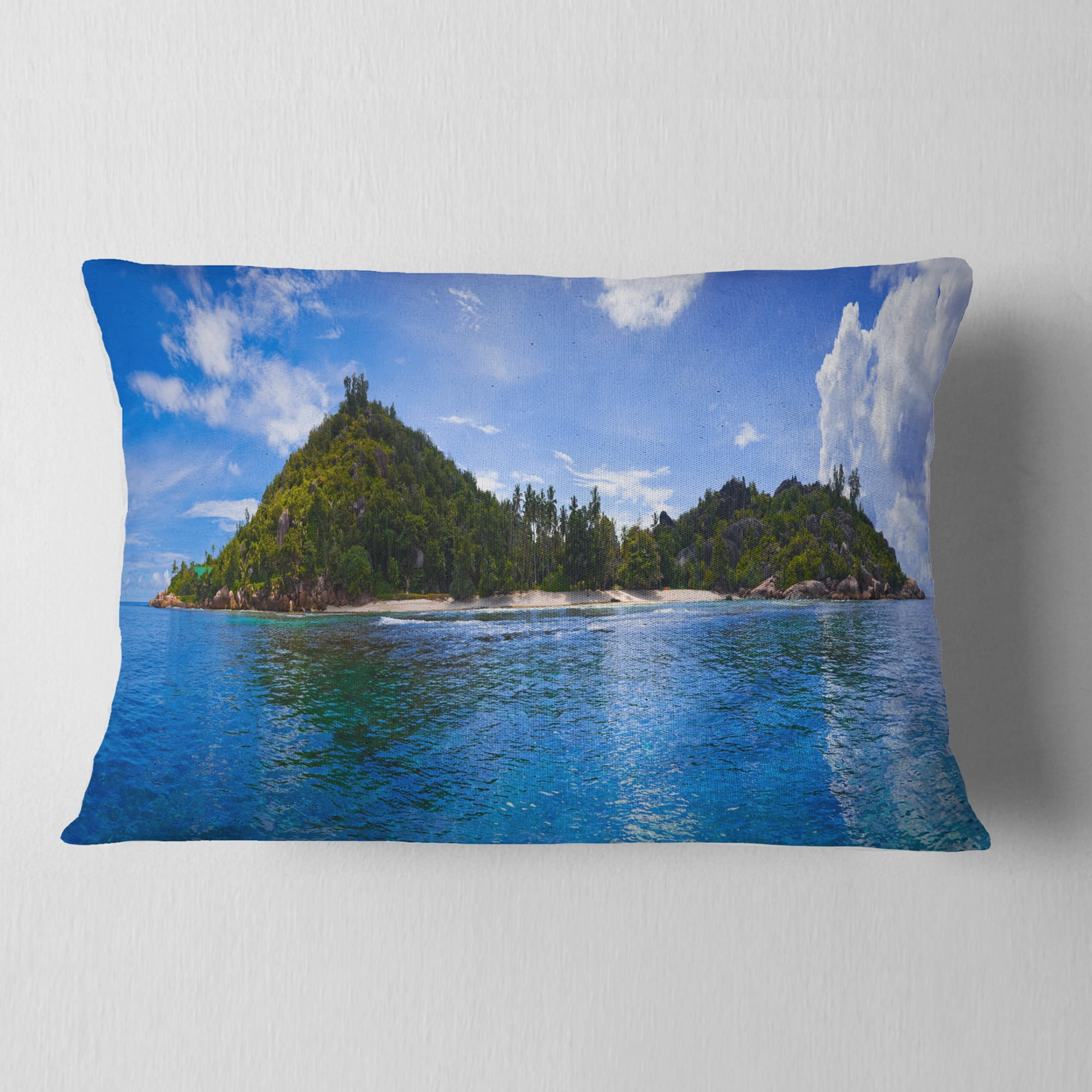 Designart 12" x 20" Multi-color Polyester Throw Pillow
