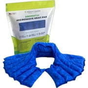 Nature Creation Reusable Microwave Heat Pad - Microwave Heating Pad for Neck, Shoulders & Upper Back, Cold Compress & Hot Pack, Heat Pack Warming Pad, Microwavable Heating Pads, Blue Marble 1 Pack